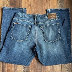 Ariat M5 Straight Fit Straight Leg Mens Jeans Blue Denim 34/30